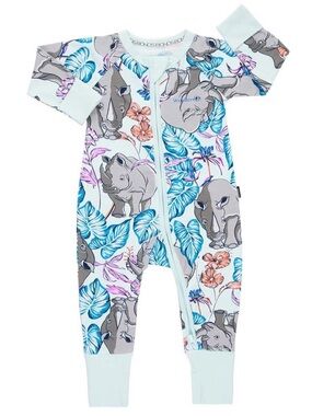 Bonds Zip Wondersuit Ron the Rhino Print - Size 1 (12-18 months)